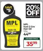 Dis-Chem MPL Sure 2 Gro Hair Oil-125ml offer