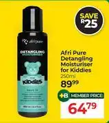 Dis-Chem Afri Pure Detangling Moisturiser For Kiddies-250ml offer