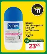 Dis-Chem Sanex Anti-Perspirant Roll-On For Women-50ml offer