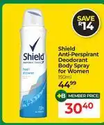 Dis-Chem Shield Anti-Perspirant Deodorant Body Spray For Women-150ml offer
