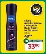 Dis-Chem Nivea Anti-Perspirant Deodorant Body Spray For Women-150ml offer
