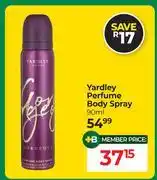 Dis-Chem Yardley Perfume Body Spray-90ml offer
