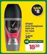 Dis-Chem Shield Anti-Perspirant Roll-On For Men-50ml offer