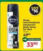 Dis-Chem Nivea Anti-Perspirant Deodorant Body Spray For Men-150ml offer