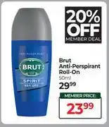 Dis-Chem Brut Anti-Perspirant Deodorant Roll-On-50ml Each offer