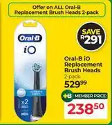Dis-Chem Oral-B 2-Pack iO Replacement Brush Heads offer