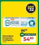 Dis-Chem Sensodyne Pronamel Toothpaste-75ml offer