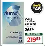 Dis-Chem Durex Invisible Condoms 12 Pack offer