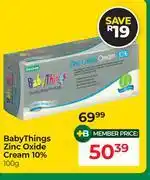 Dis-Chem Baby Things Zinc Oxide Cream 10% offer