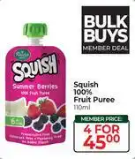 Dis-Chem Squish 100% Fruit Puree-For 4 x 110ml offer