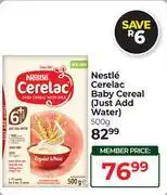 Dis-Chem Nestle Cerelac Baby Cereal (Just Add Water)-500g offer