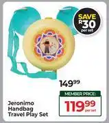 Dis-Chem Jeronimo Handbag Travel Play Set-Per Set offer