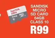 MRP Sandisk Micro SD Card 64GB Class 10 offer