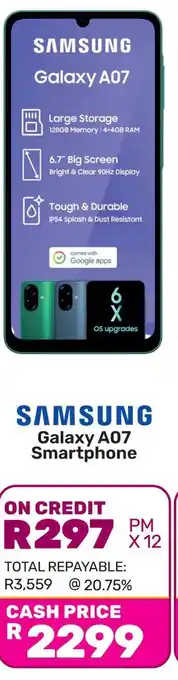 Game SAMSUNG Galaxy A07 Smartphone offer