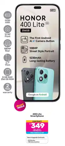 Game HONOR 400 Lite Smartphone offer