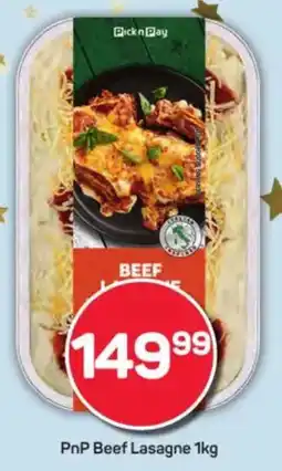 Pick n Pay PnP Beef Lasagne offer