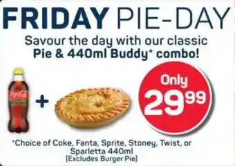 Pick n Pay Pie & 440ml Buddy combo offer