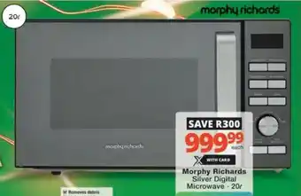 Checkers Hyper Morphy Richards Silver Digital Microwave offer