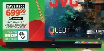 Checkers Hyper JVC Black 2.0 Channel Soundbar offer