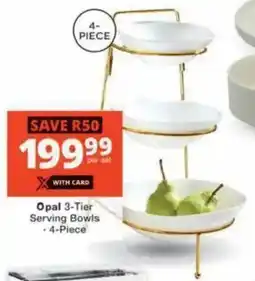 Checkers Hyper Opal 3-Tier Serving Bowls offer
