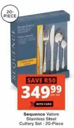 Checkers Hyper Sequence Valore Stainless Steel Cutlery Set offer