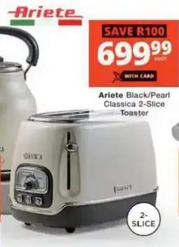 Checkers Hyper Ariete Black/ Pearl Classica 2-Slice Toaster offer