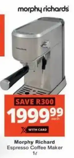Checkers Hyper Morphy Richard Espresso Coffee Maker offer