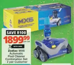 Checkers Hyper Zodiac MX6 Automatic Pool Cleaner Combination Set offer