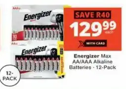 Checkers Hyper Energizer Max AA/ AAA Alkaline Batteries offer