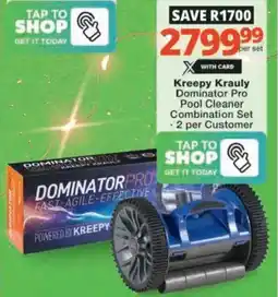 Checkers Hyper Kreepy Krauly Dominator Pro Pool Cleaner Combination Set offer