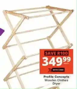 Checkers Hyper Profile Concepts Wooden Clothes Dryer offer