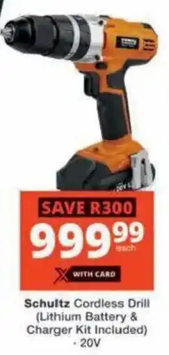 Checkers Hyper Schultz Cordless Drill offer