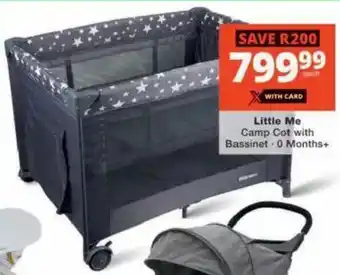 Checkers Hyper Little Me Camp Cot with Bassinet offer