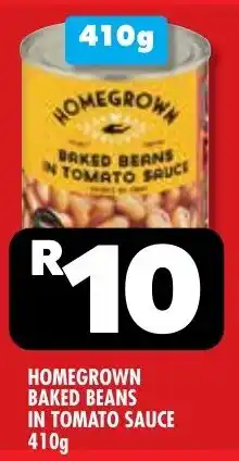 Usave Homegrown baked beans in tomato sauce offer