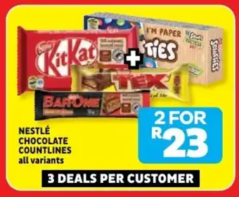 Usave Nestlé chocolate countlines offer