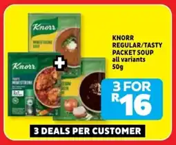 Usave Knorr regular/ tasty packet soup offer
