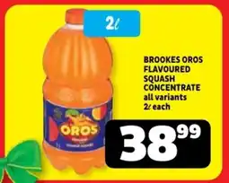 Usave Brookes oros flavoured squash concentrate offer