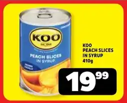 Usave Koo peach slices in syrup offer