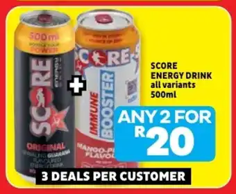 Usave Score energy drink offer