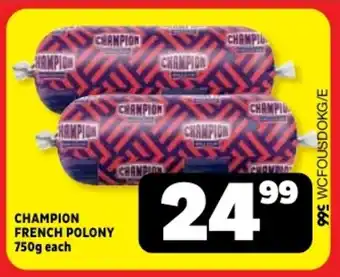 Usave Champion french polony offer