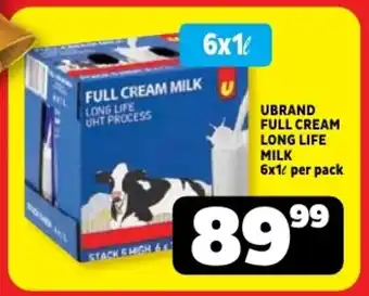 Usave Ubrand full cream long life milk offer