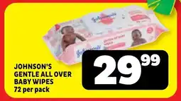 Usave Johnson's gentle all over baby wipes offer