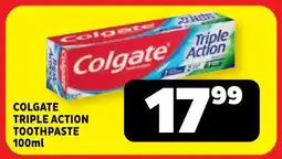 Usave Colgate triple action toothpaste offer