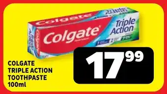 Usave Colgate triple action toothpaste offer