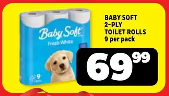Usave Baby soft 2-ply toilet rolls offer