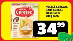 Usave Nestlé cerelac baby cereal offer