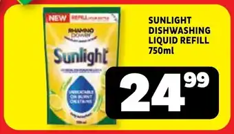 Usave Sunlight dishwashing liquid refill offer