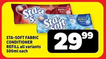 Usave Sta-soft fabric conditioner refill offer