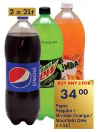 President Hyper Pepsi Regular/ Mirinda Orange/ Mountain Dew offer