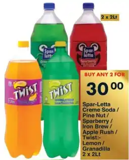 President Hyper Spar-Letta Creme Soda/ Pine Nut/ Sparberry/ Iron Brew/ Apple Rush/ Twist Lemon/ Granadilla offer